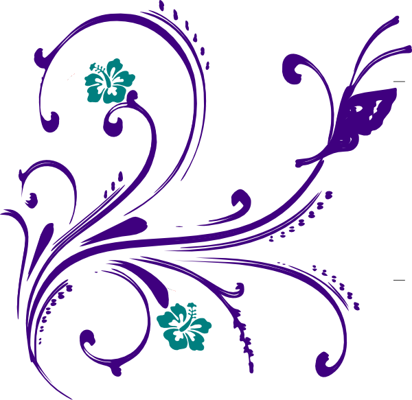 Flower/butterfly clip art - vector clip art online, royalty free ...