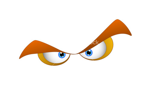 Angry Eyes Cartoon Vector