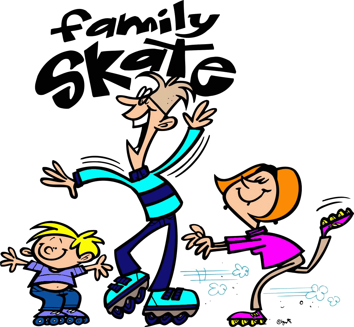 Roller skating rink clipart