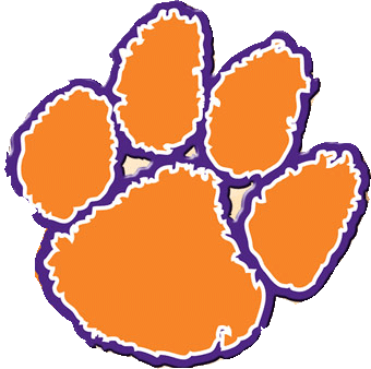 Clemson tiger paw clipart