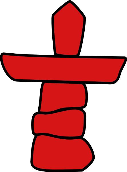 Nunavut Inukshuk Canada Clip Art - vector clip art ...
