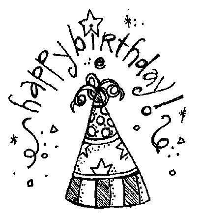 Birthday Clip Art Black And White