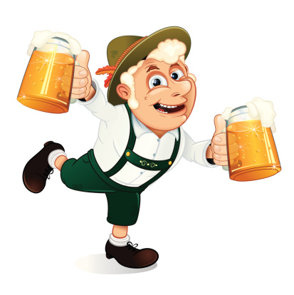 Oktoberfest German Culture Lederhosen Cartoon Clip Art, Vector ...