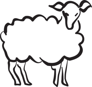 Stylized Lamb Drawing Clip Art - vector clip art ...