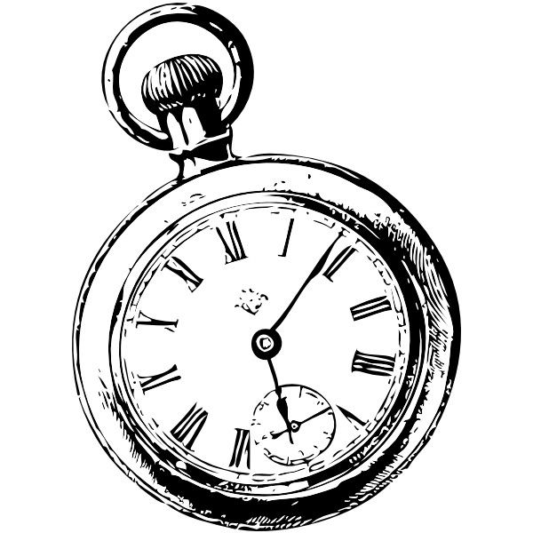 Pocket Watch Drawing | Watch ...