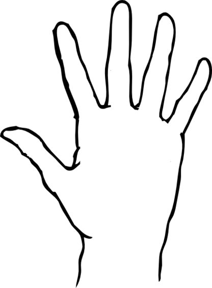 Hand outline clipart