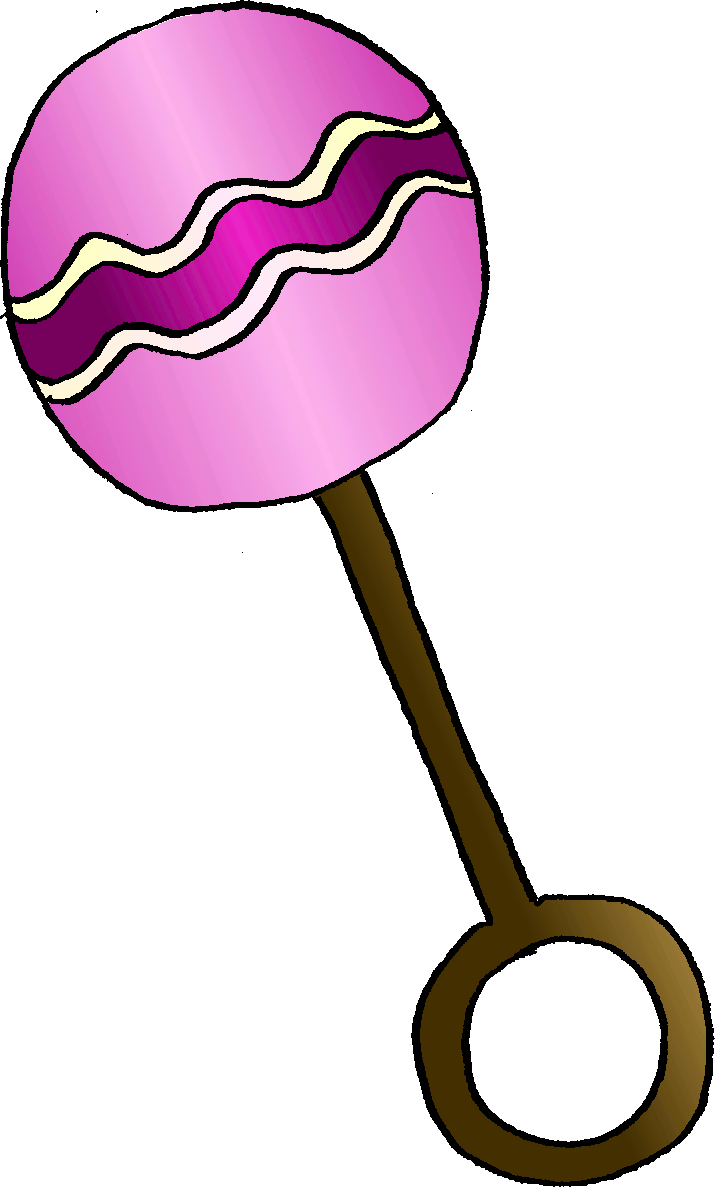 Cartoon baby rattle clipart