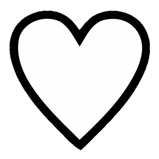 Black Love Heart Outline - ClipArt Best