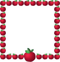 Teacher Apple Border Clipart - Free Clipart Images