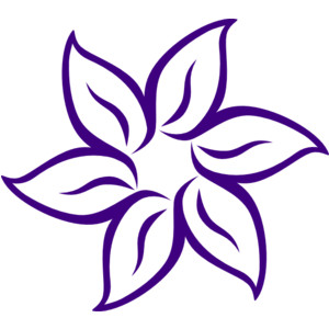 Purple Flower Outline clip art - Polyvore