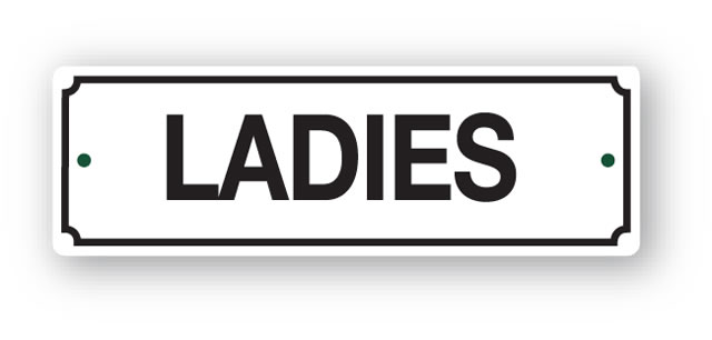 DG34ZP Ladies sign