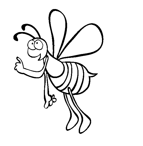 printable outline of bee for preschoolers - Coloring Point