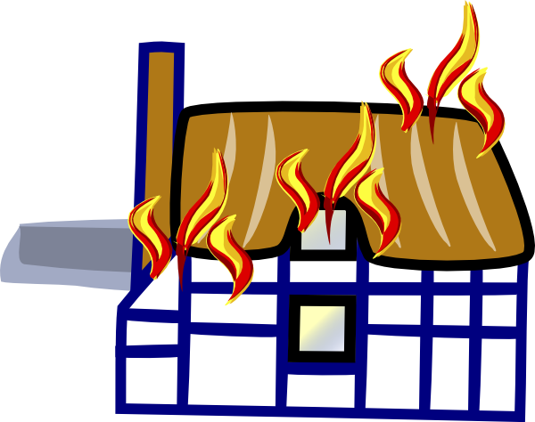 house on fire clip art