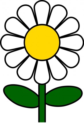 Gambar Kartun Bunga Daisy Putih | Gambar Bunga