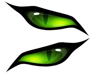 MONSTER EVIL GREEN EYES #1 VINYL DECAL SET****** | eBay