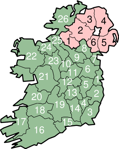 Outline Map Of Ireland