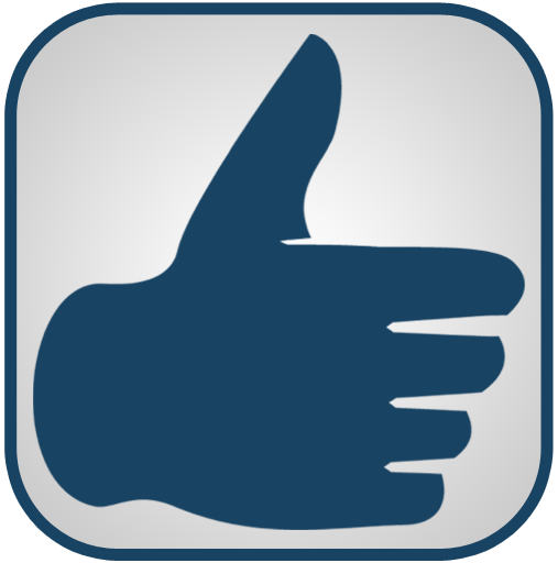 Blue And White Thumbs Up Icon, PNG ClipArt Image