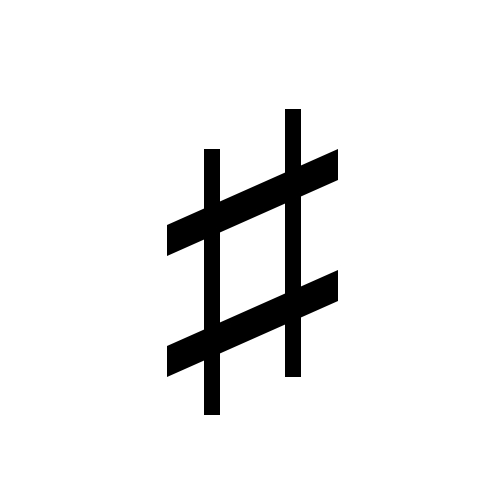 â?¯ | music sharp sign | Times New Roman, Regular @ Graphemica