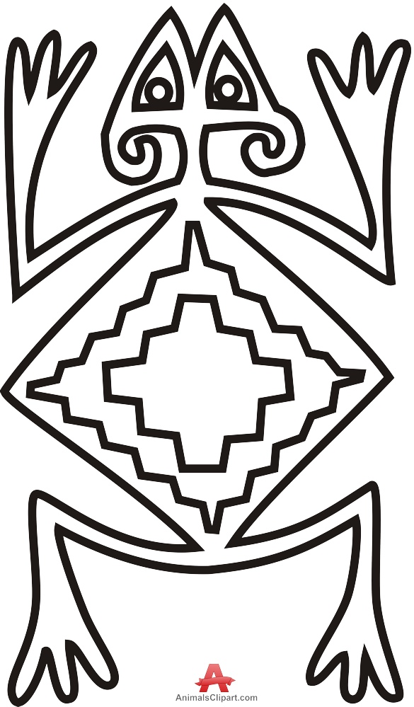 Ancient Frog Tattoo Design | Free Clipart Design Download