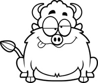 Drunk Cartoon Bison stock photos - FreeImages.com