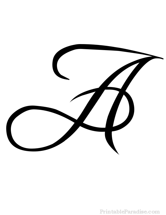 Printable Cursive Letters - Free Fancy Cursive Letters
