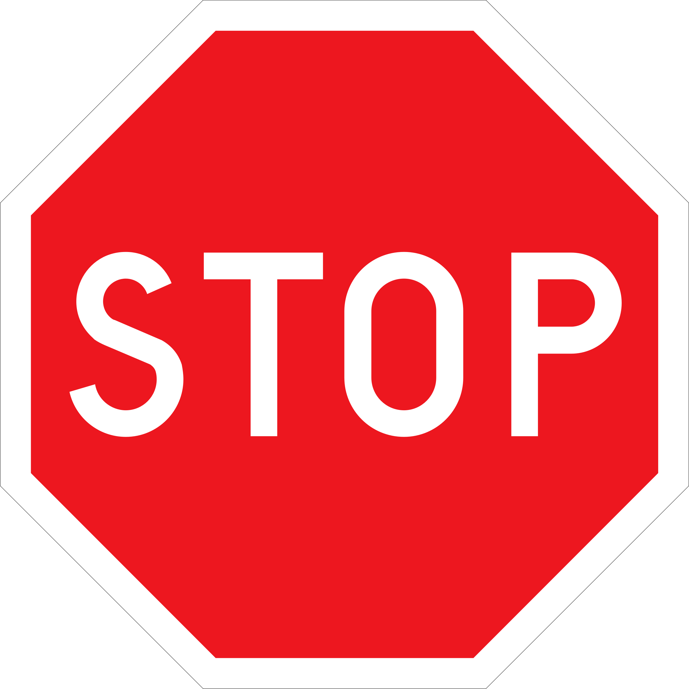 Clipart - stop sign