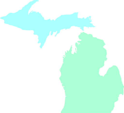Michigan Map Clean Teal Clip Art Vector Online Royalty Clipart ...