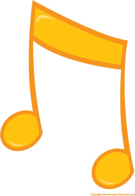 Colourful music notes clipart