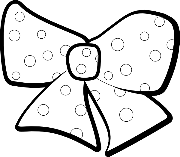 Bow Outline Clip Art - vector clip art online ...