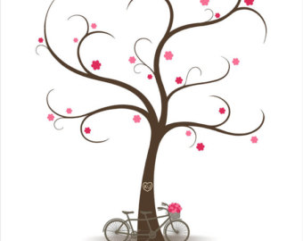 Wedding GuestBook Family Tree Fingerprint by CustombyBernolli