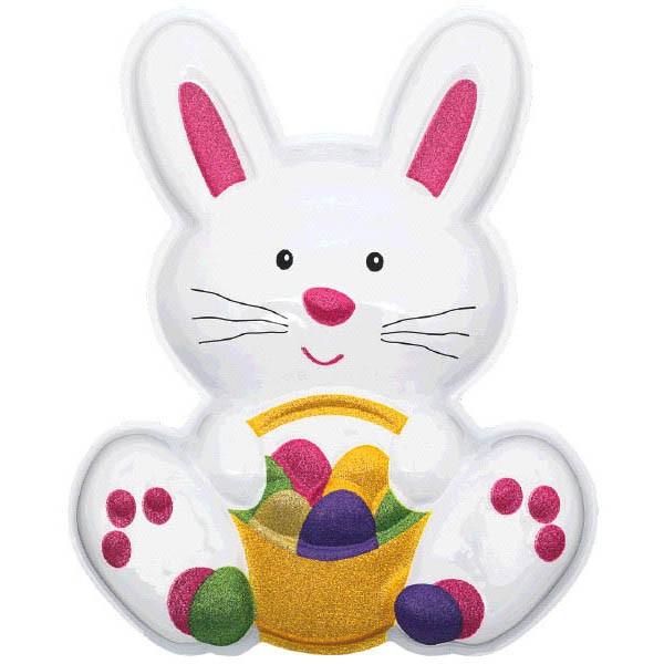 Jumbo 3 D Easter Bunny Glitter Decoration - Party Depot