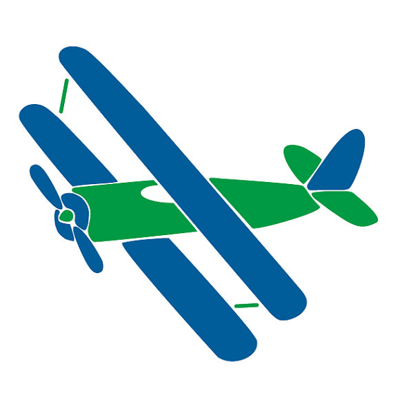 Airplane Wall Stencil for Painting Kids or Baby by MyWallStencils