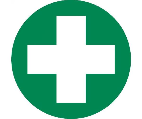 FIRST AID GRAPHIC HARD HAT EMBLEM - Mutual Screw & Supply