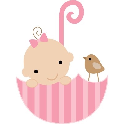 Baby shower umbrella clipart
