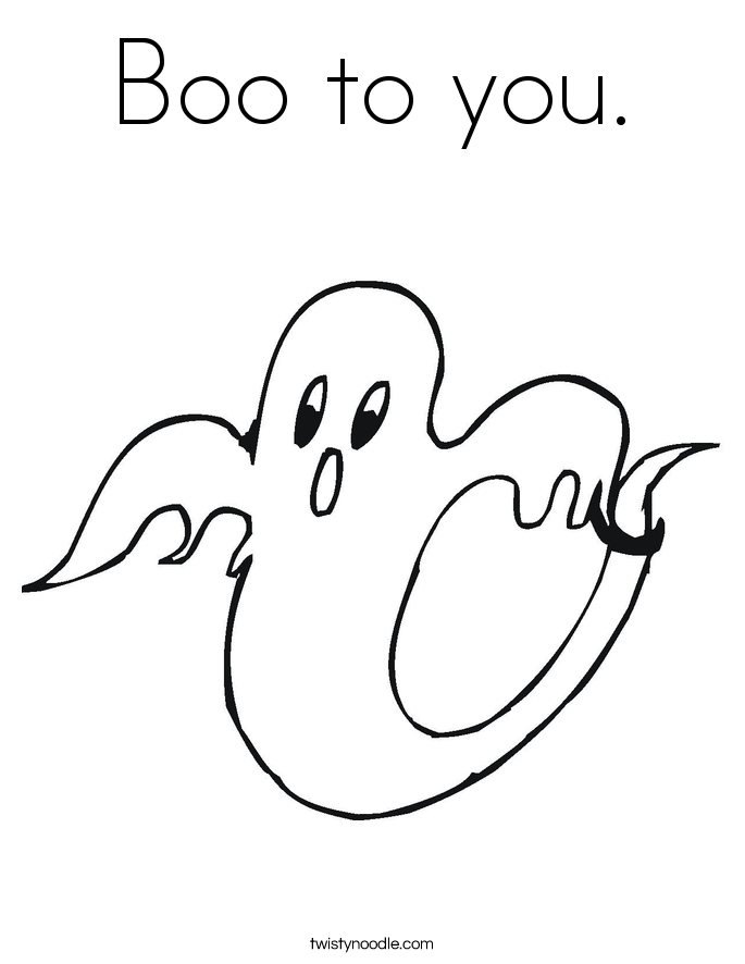 Boo to you Coloring Page - Twisty Noodle