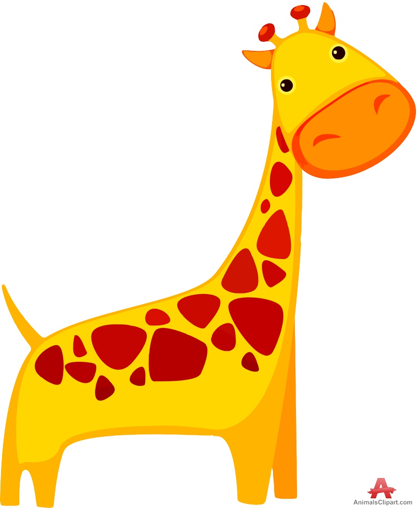 Cute giraffe animals clipart