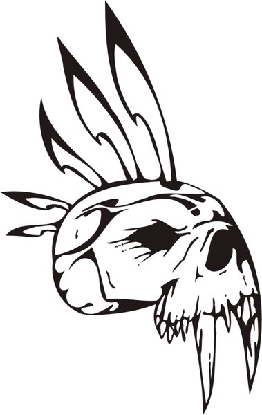 Skull clip art illustration vector Vector | Free Download