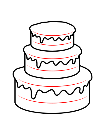 Drawing a cartoon cake
