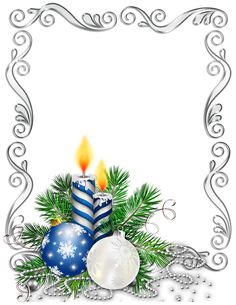 Silver Christmas Borders Clipart