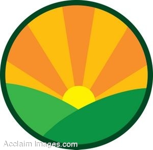 Sun rising clipart
