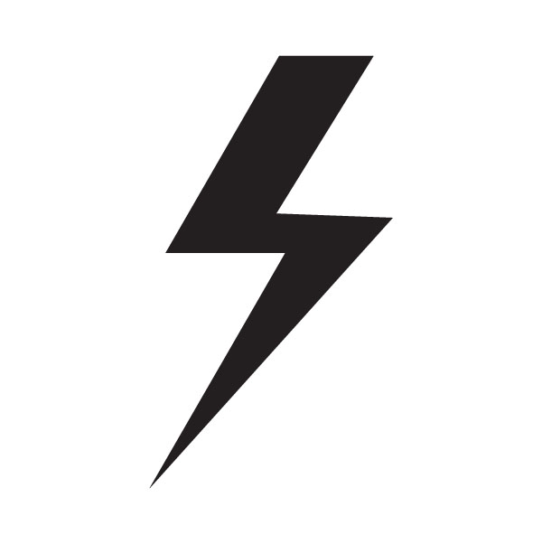 Lightning bolt line art clipart