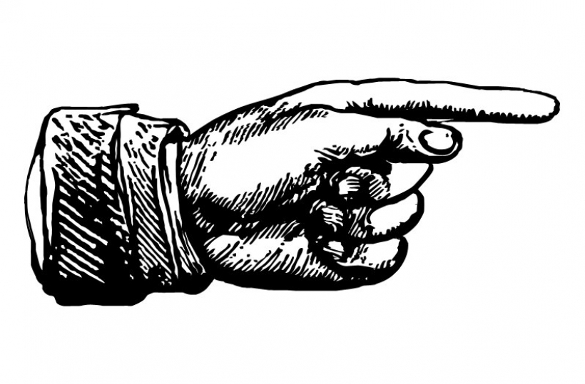 Black and white woman pointing finger clipart - ClipartFox