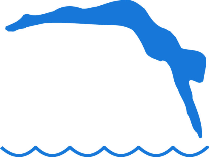 Swimmer Silhouette Clipart