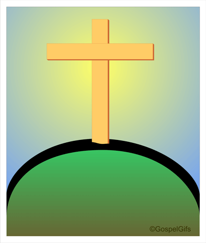 A Cross On Hill Clipart