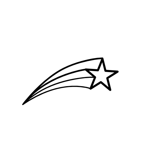 Shooting Star Outline - Clipartion.com
