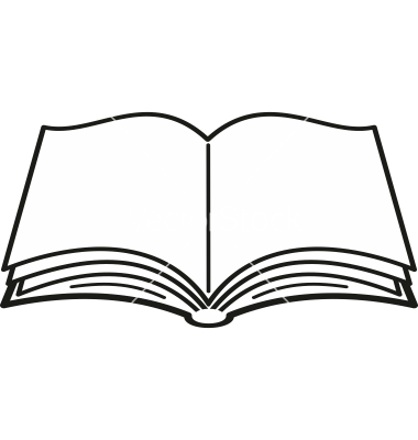 Open book silhouette clipart