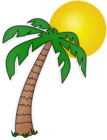 Cartoon palm tree clip art