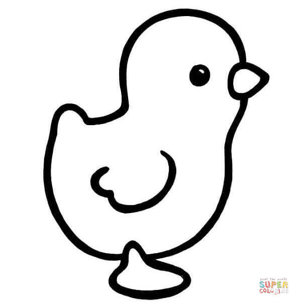 Chicken Outline coloring page | Free Printable Coloring Pages