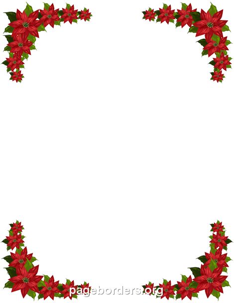 Poinsettia border clip art free