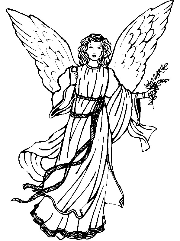 Christmas angel Coloring Pages